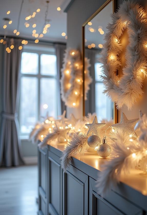 frosty ornaments and accents