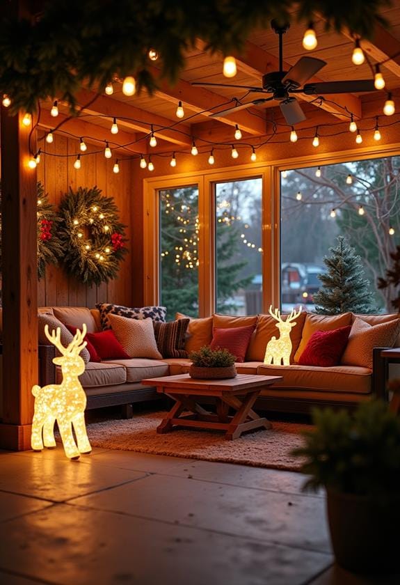garage space holiday decor