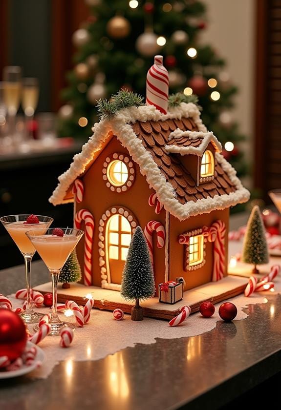 gingerbread house table decoration