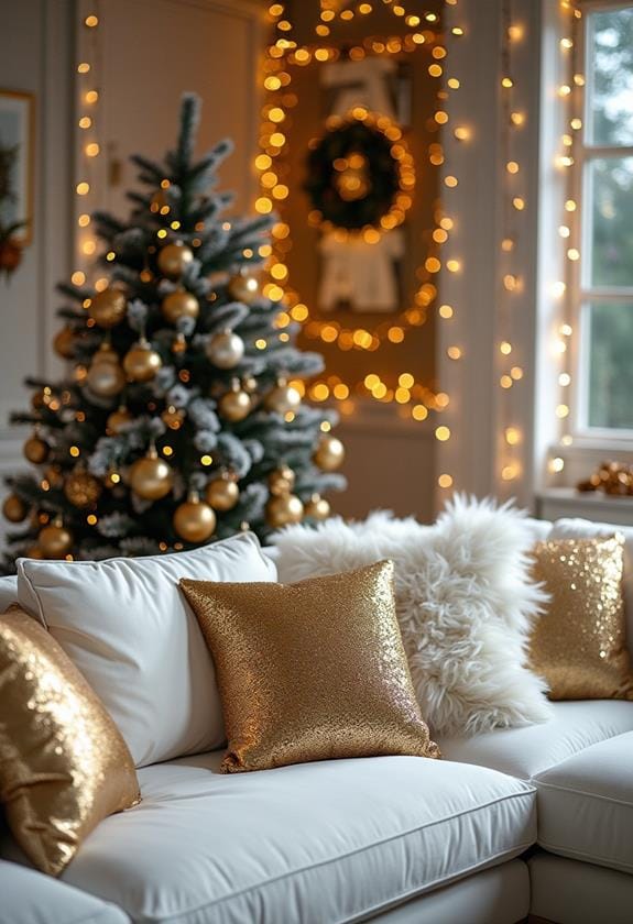 glamorous metallic christmas decor