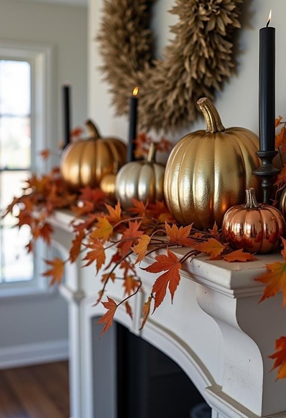 glamorous pumpkin decor showcase