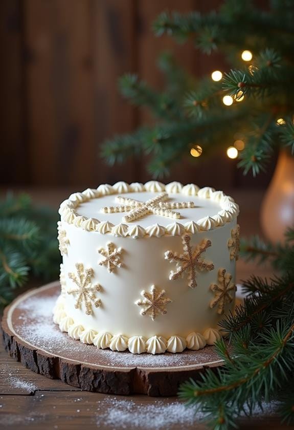 glittery snowflake edible decorations