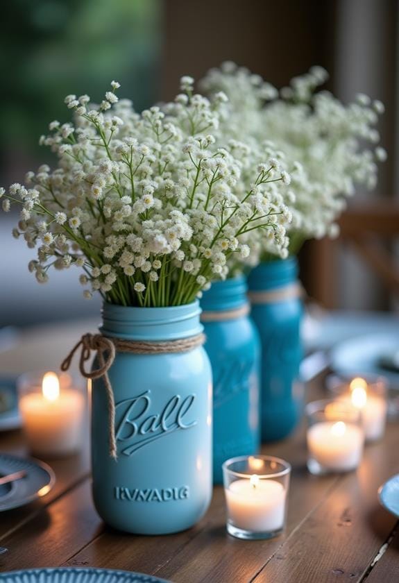 gradient colored vases