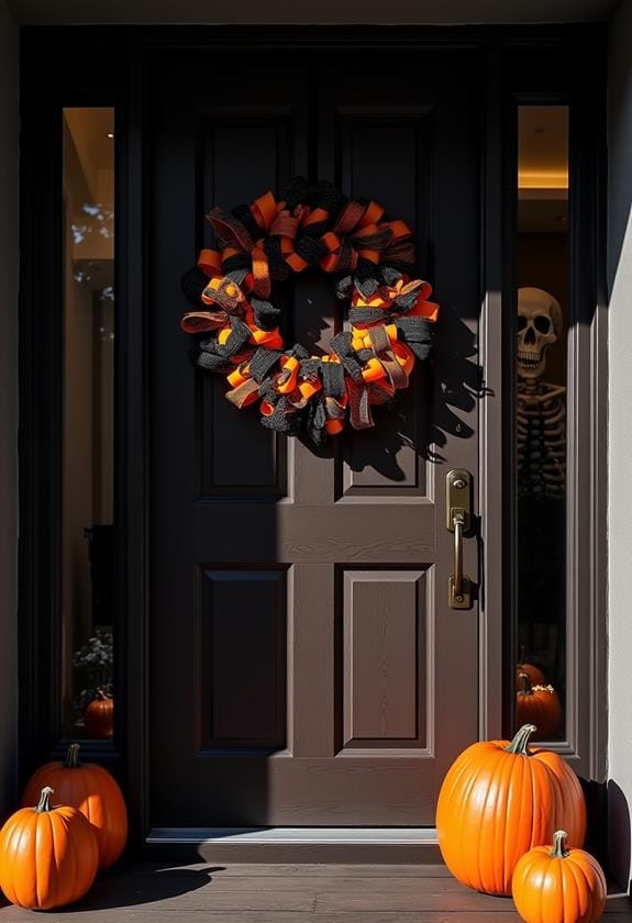 halloween themed door decoration