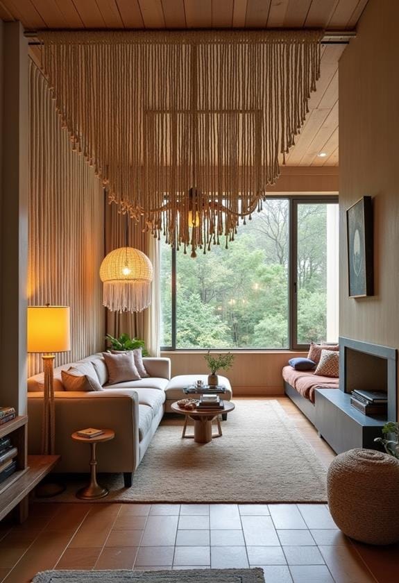 handcrafted macram rope dividers