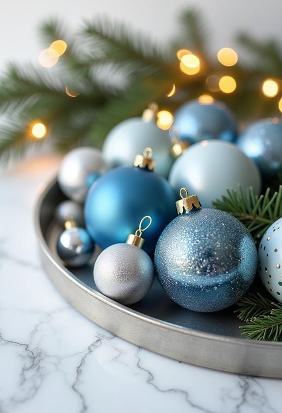 handmade blue white decorations