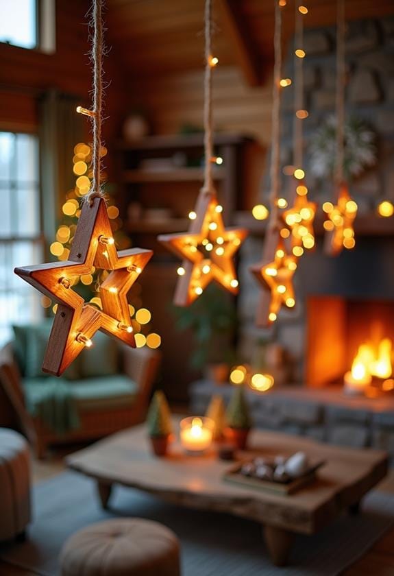 handmade wooden star decor