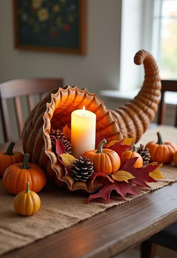 harvest themed candle holder
