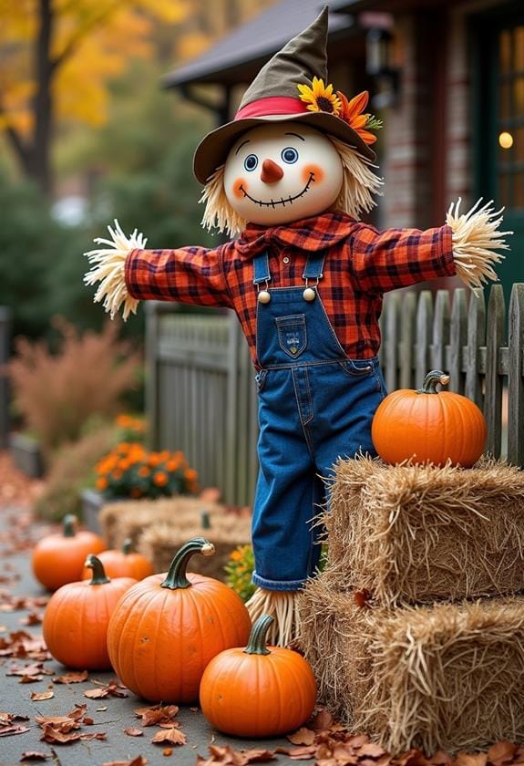 harvest themed decorative displays