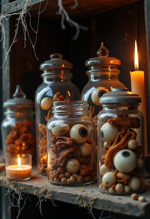 haunted jar collection display