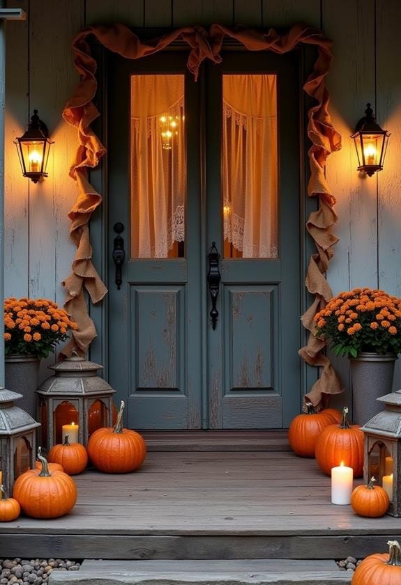 haunting burlap lace decor