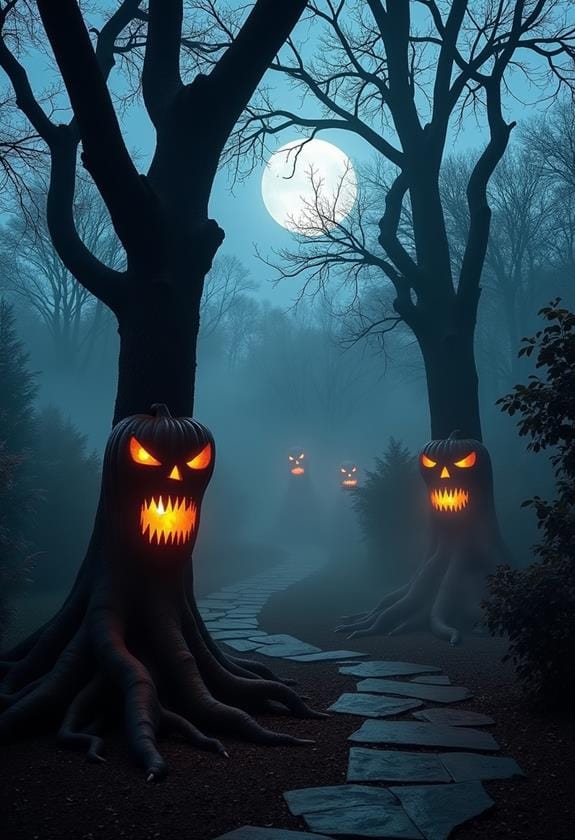 haunting tree face illusions