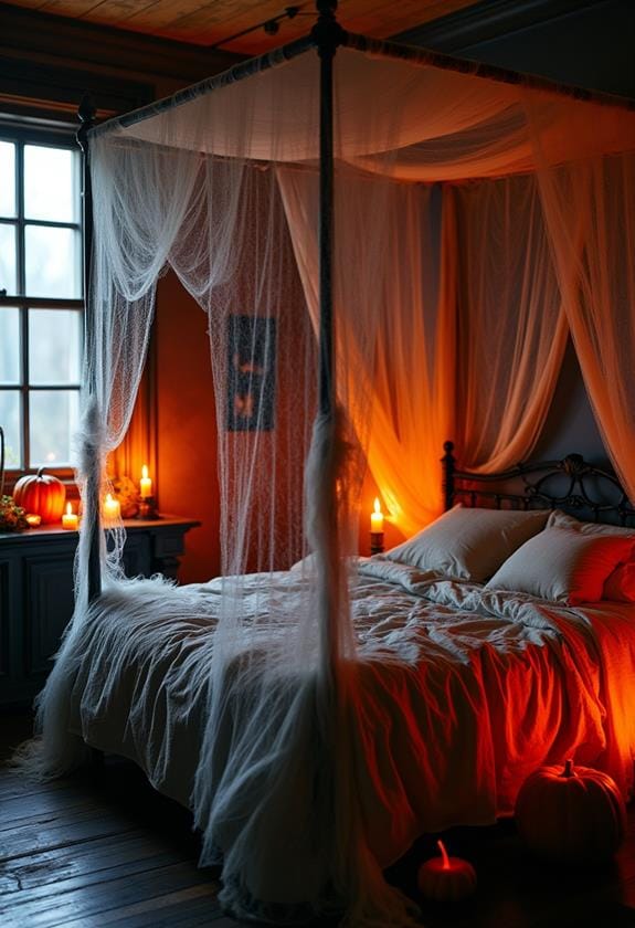 hauntingly festive bedroom decorations