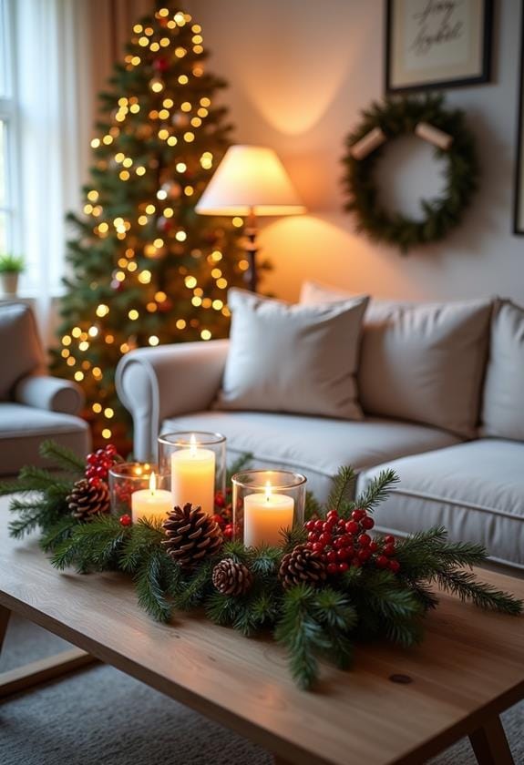 holiday coffee table decor