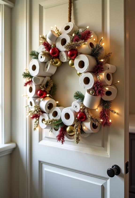 holiday decor toilet wreath
