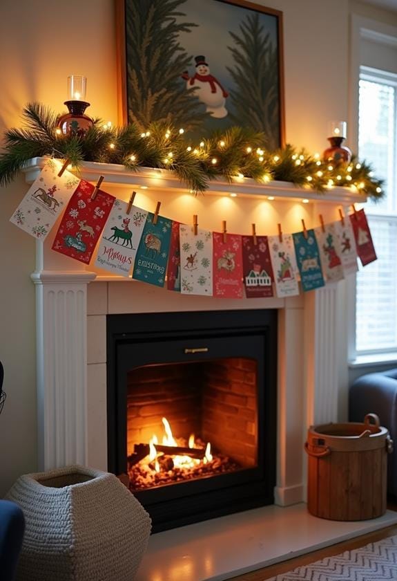 holiday decoration card garland