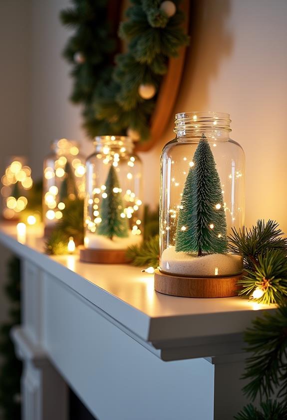holiday jar snow globes