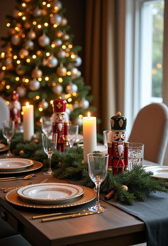 holiday nutcracker table decor