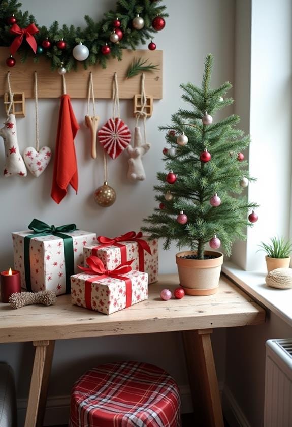 holiday present wrapping station