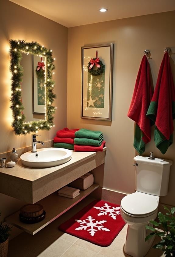 holiday themed bathroom essentials