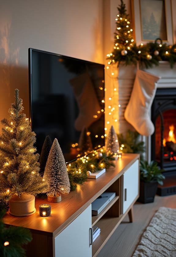 holiday tv stand decor ideas