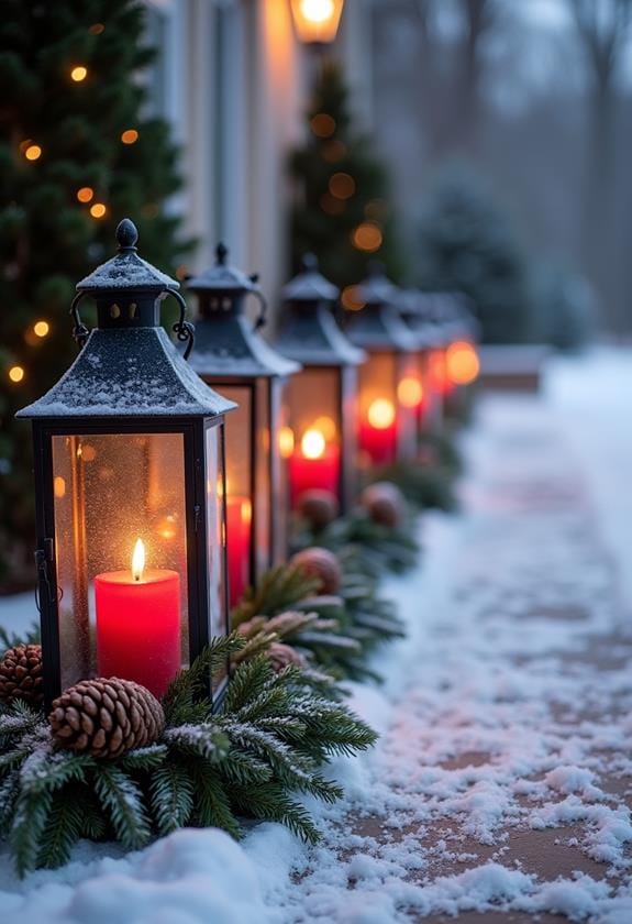 illuminated garden walkway lights