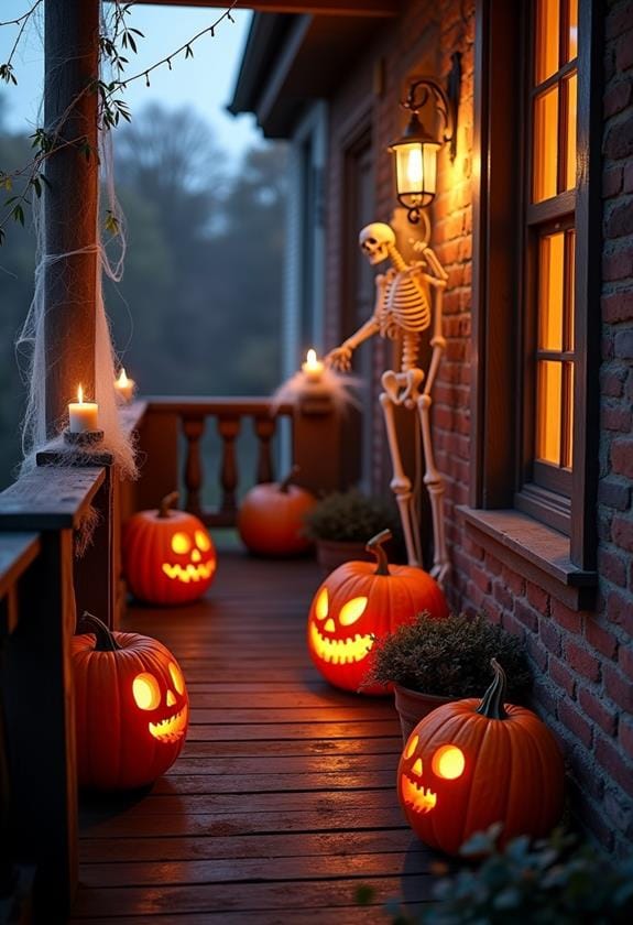 illuminated halloween pumpkin decor