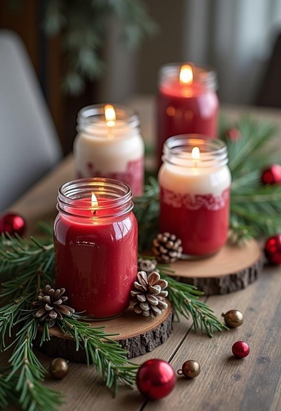 illuminated mason jar decor