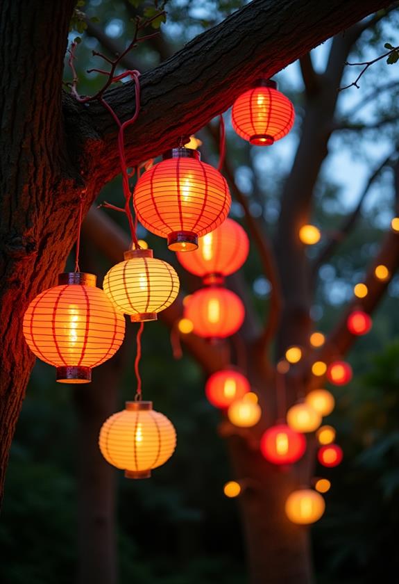 illuminated outdoor garden decor