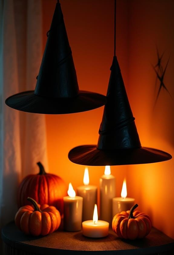 illuminated witch s hat decor