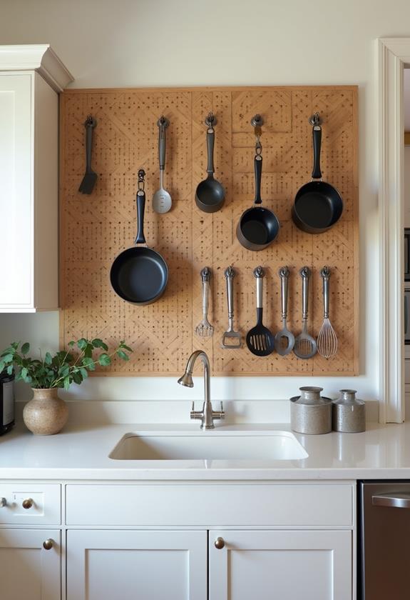 install a pegboard organizer