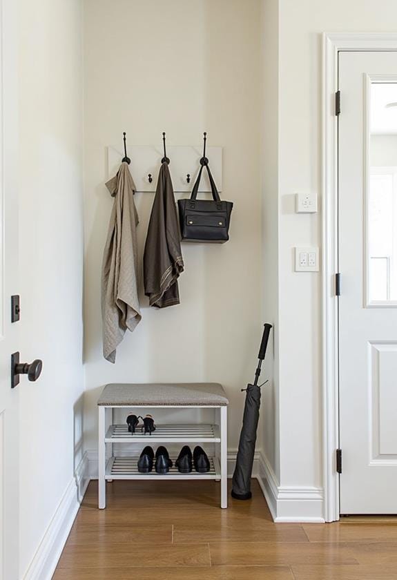 instant organization with wall hooks