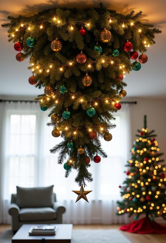inverted holiday tree design