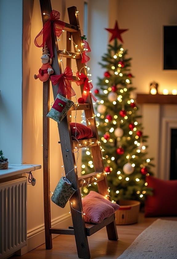 ladder for christmas cards