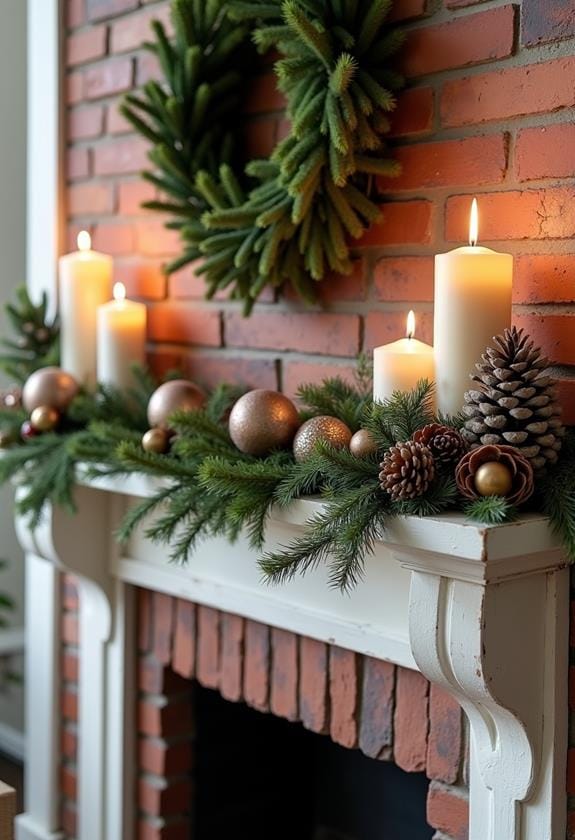 layered mantel display ideas