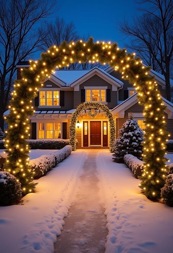 lighted entrance pathways decor