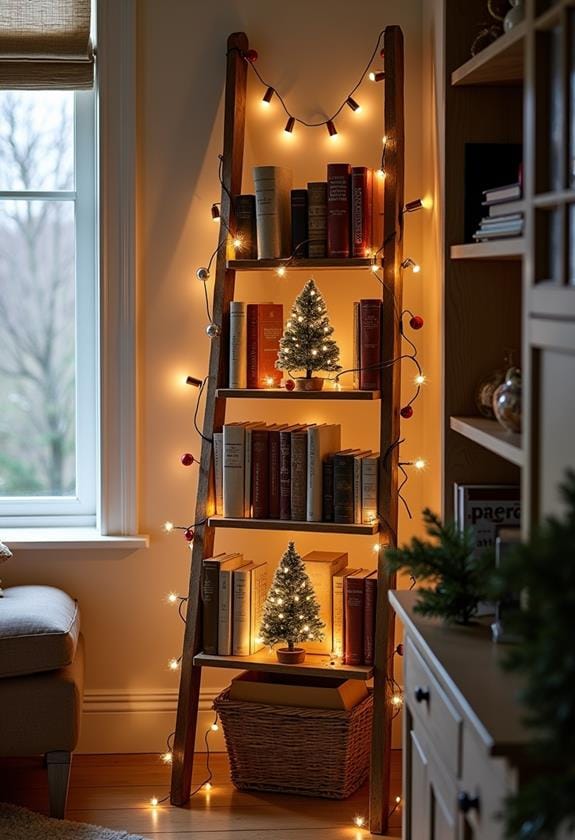 luminous ladder shelf design