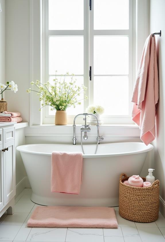 luxurious towels and mats