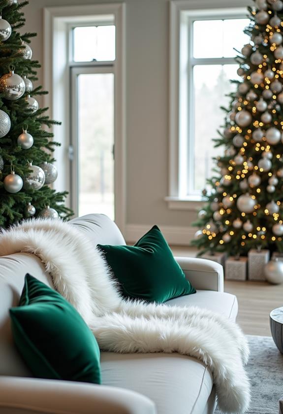luxurious white faux fur