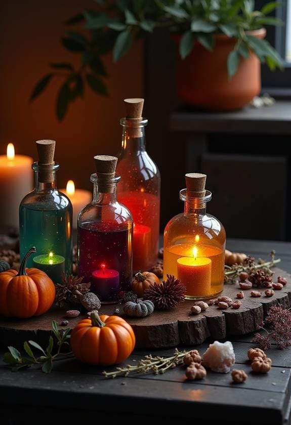 magical candle potion displays