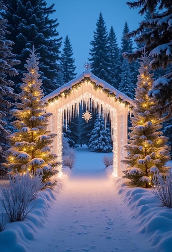 magical winter wonderland entrance