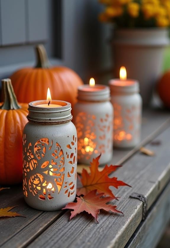 mason jar candle decorations
