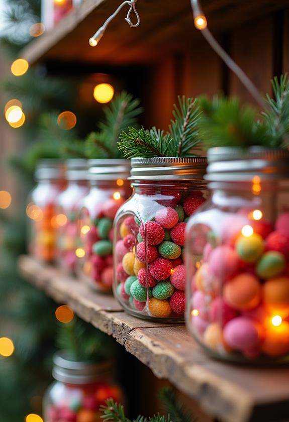 mason jar candy displays
