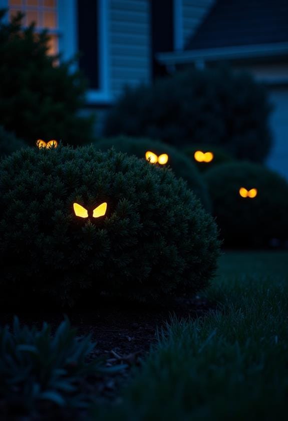 mysterious eyes in darkness