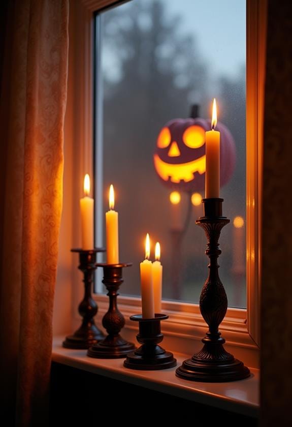 mysterious shadowy window glow