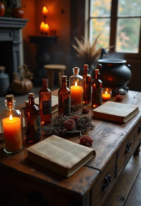 mystical potion bottle showcase