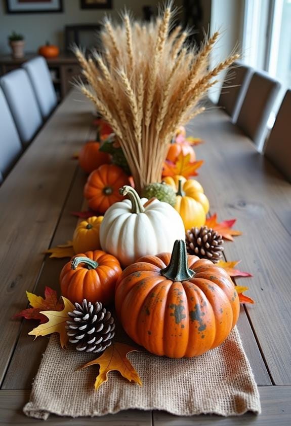 natural autumn table decor