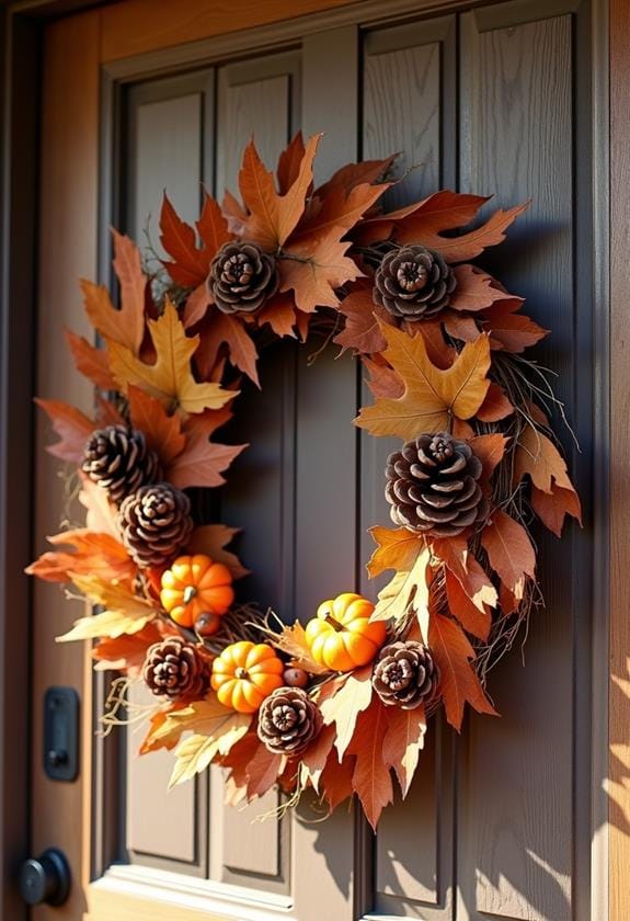 natural autumn wreath design