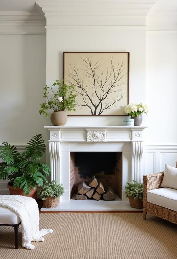 nature themed fireplace screens