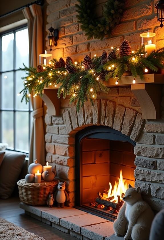 nature themed pine cone decor